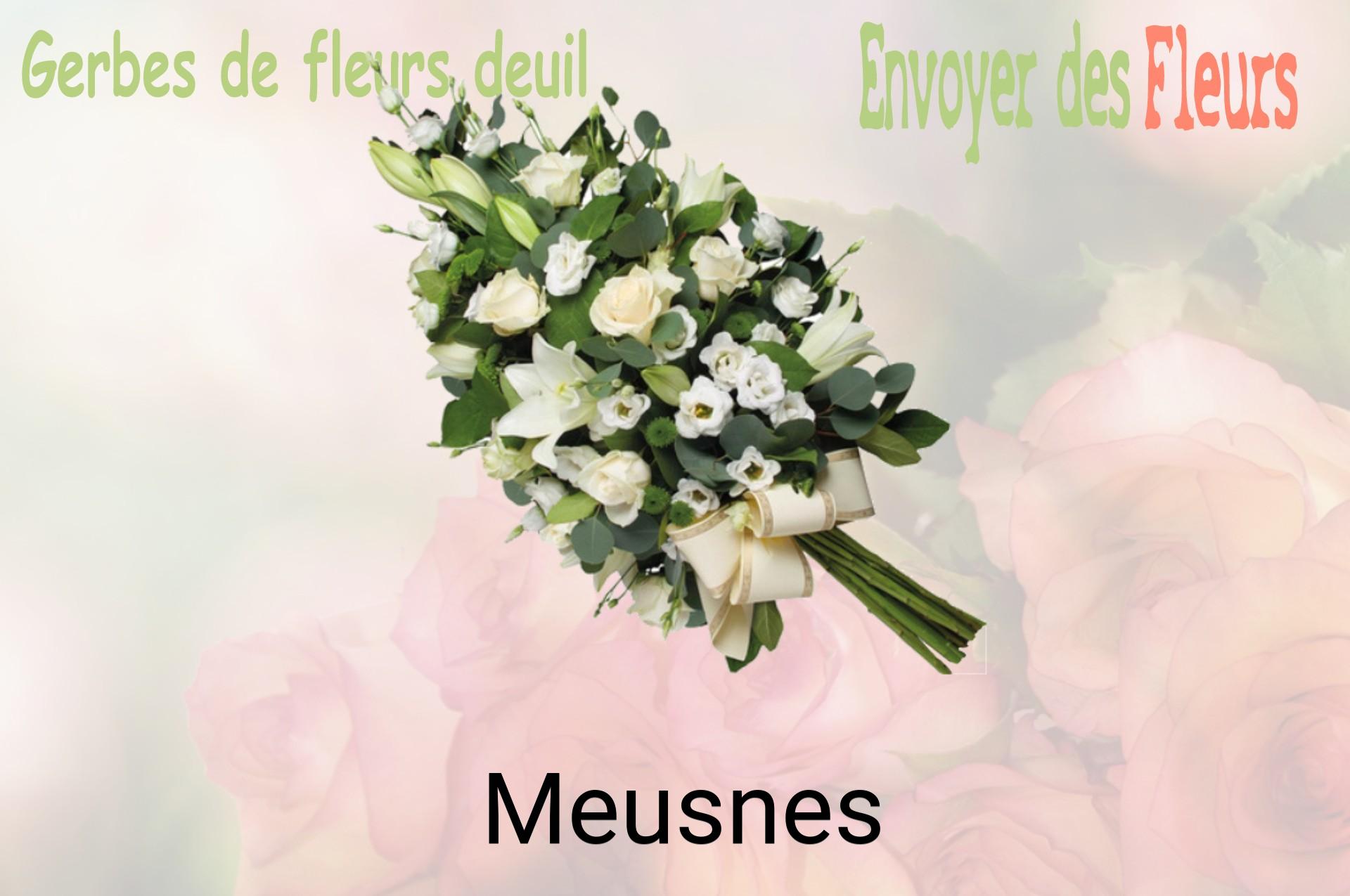 Gerbe de fleurs de deuil livrée à Meusnes